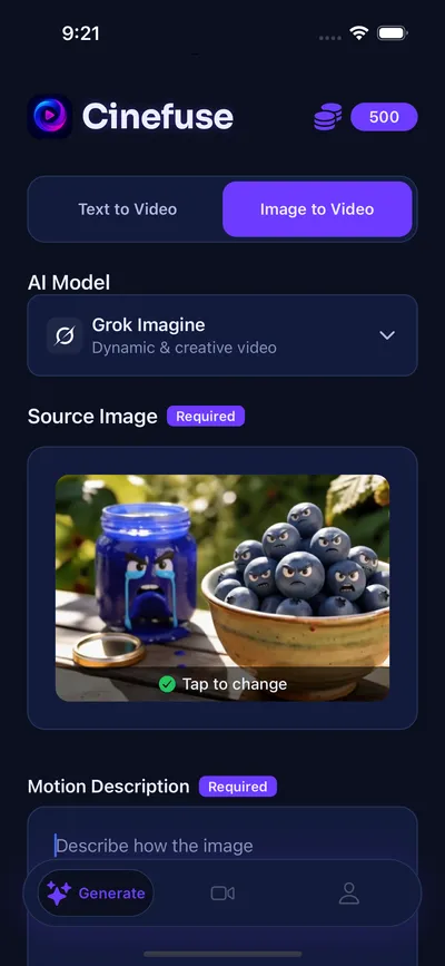 Cinefuse App Interface